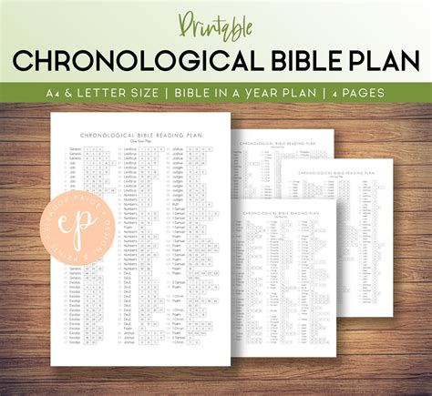 chronological yearly bible reading journal Doc